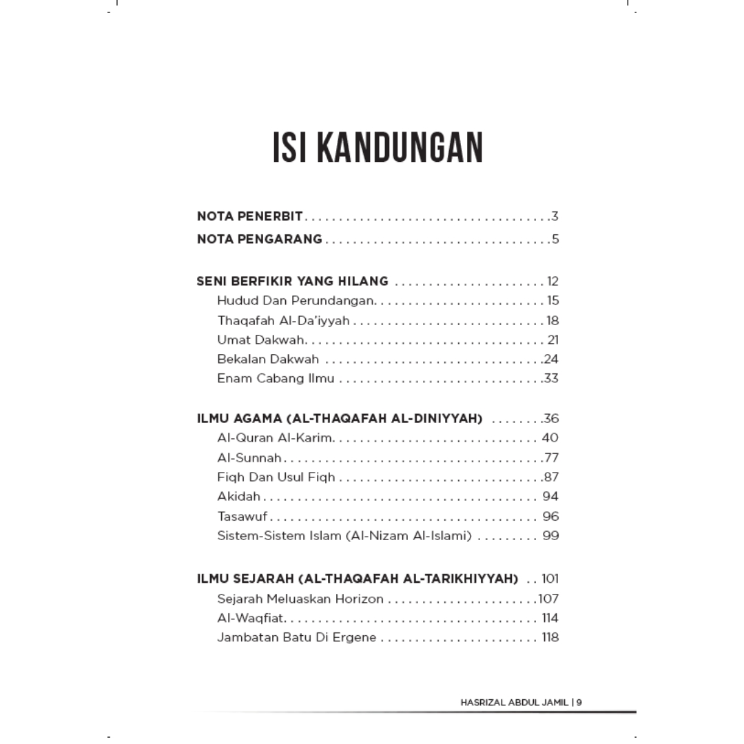 Iman Publication Buku Seni Berfikir Yang Hilang by Hasrizal Abdul Jamil 100050